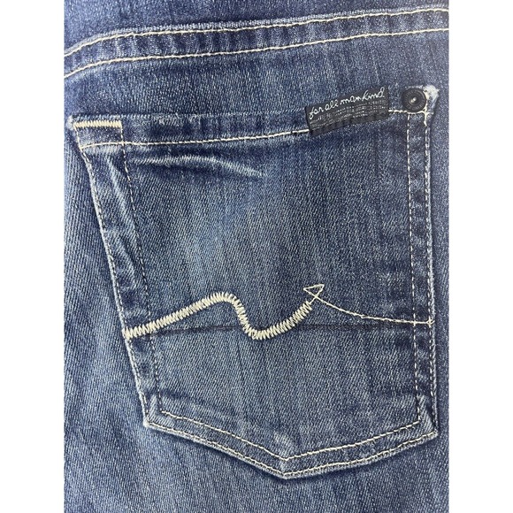 Women's 7 Seven for all mankind crop flare denim jeans size 27 - Picture 8 of 13